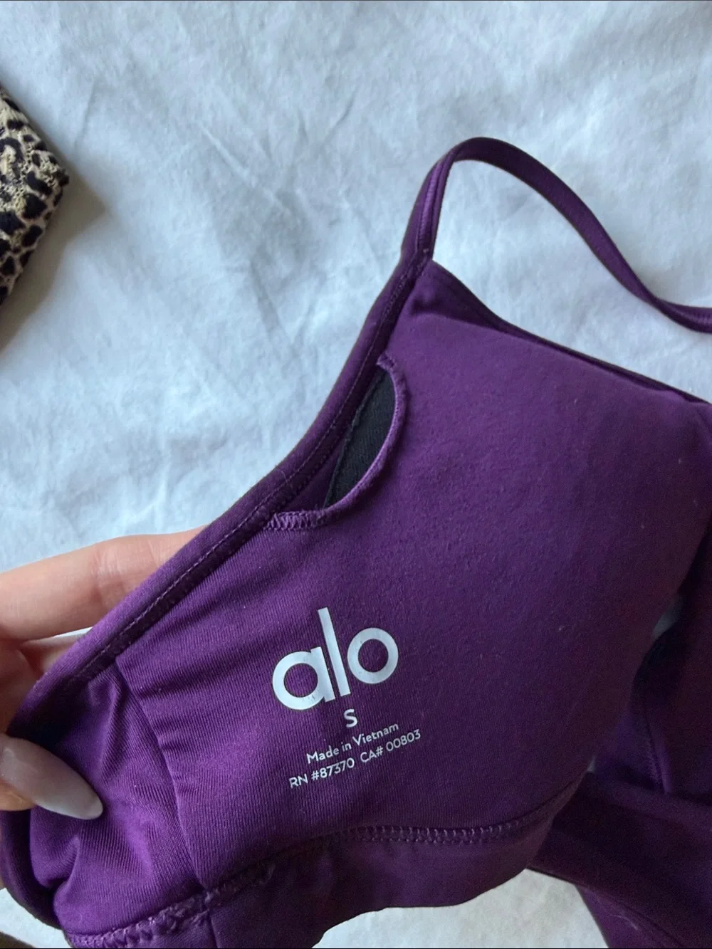 Alo Yoga Airlift Intrigue Bra in Dark Plum